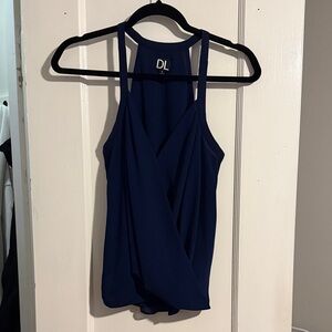 Women's Navy Blue Sleeveless Top